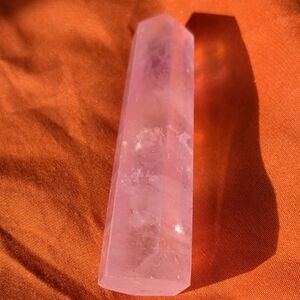 Pink Rose Quartz Point Crystal